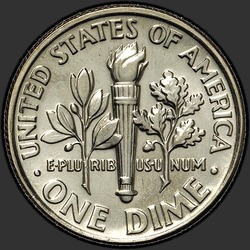 реверс 10¢ (dime) 1990 "USA  - ダイム/ 1990  -  P"