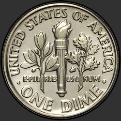 реверс 10¢ (dime) 1990 "EUA - Dime / 1990 - D"