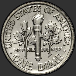реверс 10¢ (dime) 1995 "USA  - ダイム/ 1995  -  D"
