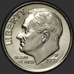 аверс 10¢ (dime) 1997 "الولايات المتحدة الأمريكية - الدايم / 1997 - P"
