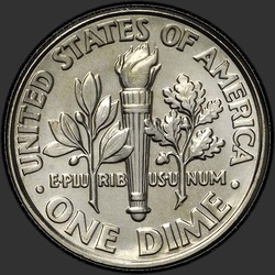 реверс 10¢ (dime) 1997 "USA  - ダイム/ 1997  -  D"