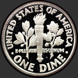 реверс 10¢ (dime) 1983 "USA - Dime / 1983 - Dowód"