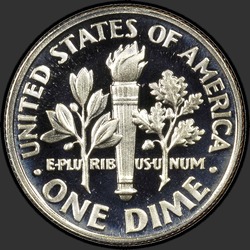 реверс 10¢ (dime) 1990 "EUA - Dime / 1990 - S Proof"