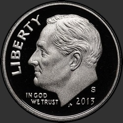 аверс 10¢ (dime) 2013 "الولايات المتحدة الأمريكية - الدايم / 2013 - S الدليل"