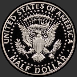 реверс 50¢ (half) 1986 "USA - 50 centesimi (Dollaro mezzo) / 1986 - S Proof"