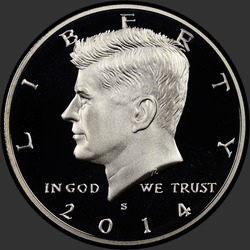 аверс 50¢ (half) 2014 "EUA - 50 Cents (meio dólar) / 2014 - prata"