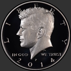 аверс 50¢ (half) 2014 "EUA - 50 Cents (meio dólar) / 2014 - { "_": "P Relief prata"}"