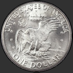 реверс 1$ (buck) 1971 "EUA - 1 dólar / 1971 - prata"