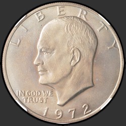 аверс 1$ (бак) 1972 "США - 1 долар / 1972 - P"