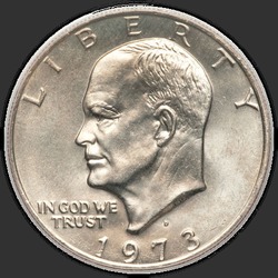 аверс 1$ (buck) 1973 "USA  -  1ドル/ 1973  -  D"