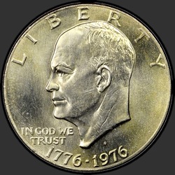 аверс 1$ (buck) 1976 "USA  -  1ドル/ 1976  -  { "_"： "D T2"}"