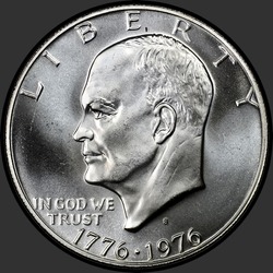аверс 1$ (buck) 1976 "USA - 1 Dollar / 1976 - { "_": "Silver"}"