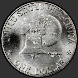 реверс 1$ (бак) 1976 "США - 1 долар / 1976 - { "_": "Срібло"}"