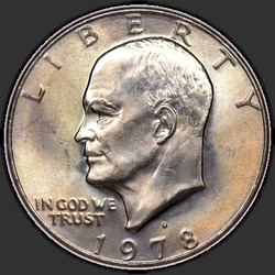 аверс 1$ (бак) 1978 "США - 1 долар / 1978 - D"