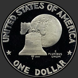 реверс 1$ (бак) 1976 "США - 1 доллар / 1976 - { "_": "Серебряный PROOF"}"