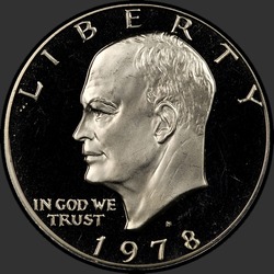 аверс 1$ (бак) 1978 "USA - 1 Dollar / 1978 - S Proof"