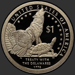 реверс 1$ (buck) 2013 "USA - 1 Dolar / 2013 - { "_": "S"}"