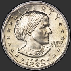 аверс 1$ (buck) 1980 "USA - 1 Dollaro / 1980 - { "_": "P"}"