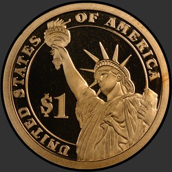 реверс 1$ (бак) 2007 "USA - 1 Dollar / 2007 - {"_":"S"}"