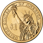реверс 1$ (buck) 2014 "USA - 1 Dollar / 2014 - {"_":"P"}"