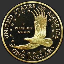 реверс 1$ (бак) 2001 "USA - 1 Dollar / 2001 - {"_":"S"}"