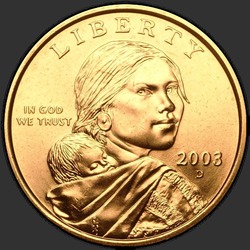 аверс 1$ (buck) 2003 "संयुक्त राज्य अमरीका - 1 डॉलर / 2003 - { "_": "डी"}"