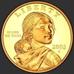 аверс 1$ (buck) 2003 "USA - 1 Dollar / 2003 - { "_": "S"}"