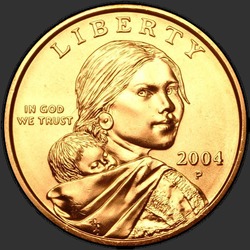 аверс 1$ (бак) 2004 "USA - 1 Dollar / 2004 - {"_":"P"}"
