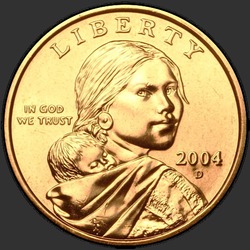 аверс 1$ (buck) 2004 "USA - 1 dollari / 2004 - { "_": "D"}"