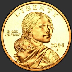 аверс 1$ (buck) 2004 "USA - 1 dollari / 2004 - { "_": "S"}"