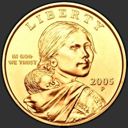 аверс 1$ (buck) 2005 "USA - 1 Dollar / 2005 - { "_": "P"}"