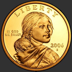 аверс 1$ (buck) 2006 "USA - 1 Dolar / 2006 - { "_": "S"}"