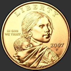 аверс 1$ (бак) 2007 "США - 1 долар / 2007 - { "_": "Р"}"