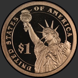 реверс 1$ (buck) 2014 "USA - 1 Dollar / 2014 - {"_":"S"}"