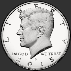 аверс 50¢ (half) 2015 "USA  -  50セント（50セント硬貨）/ 2015 /シルバー"