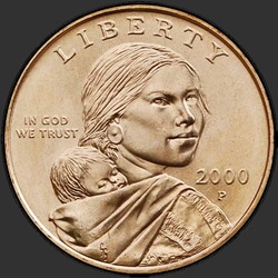 аверс 1$ (buck) 2000 "संयुक्त राज्य अमरीका - 1 डॉलर / 2000 - { "_": "पी"}"