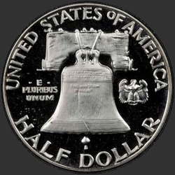 реверс 50¢ (half) 1959 "EUA - 50 Cents (meio dólar) / 1959 - Prova"