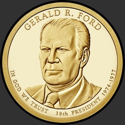 аверс 1$ (buck) 2016 "President Ford, $ 1/2016 / S"