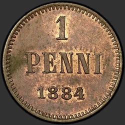 аверс 1 penny 1884 "1 пенни 1881-1894 для Финляндии"