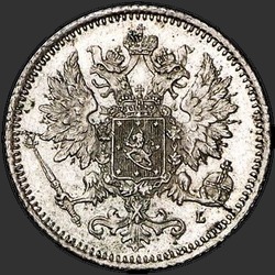 реверс 25 peni 1891 "25 пенни 1889-1894 для Финляндии"