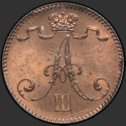 реверс 1 centesimo 1894 "1 centesimo 1881-1894 per la Finlandia"