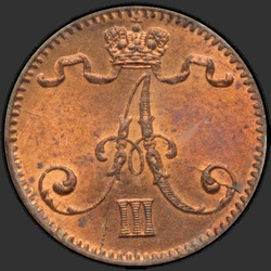 реверс 1 penn 1883 "1 пенни 1881-1894 для Финляндии"