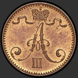реверс 1 centas 1893 "1 пенни 1881-1894 для Финляндии"