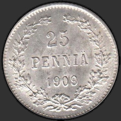 аверс 25 cent 1909 "25 cent 1897-1916 voor Finland"