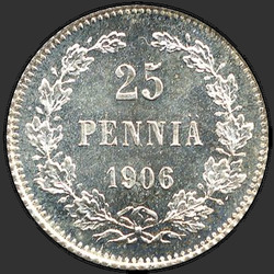 аверс 25 centesimo 1906 "25 centesimo 1897-1916 per la Finlandia"