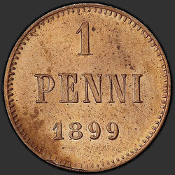 аверс 1 cent 1899 "1 cent 1895-1916 s monogramem Mikuláše 2. Pro Finsko"
