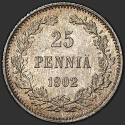аверс 25 cent 1902 "25 cent 1897-1916 voor Finland"