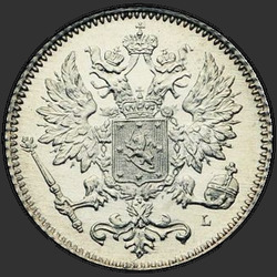 реверс 25 centavo 1899 "25 пенни 1897-1916 для Финляндии"