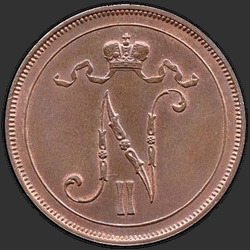 реверс 10 pennin 1909 "10 пенни 1909 с Гербовым орлом"