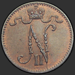 реверс 1 Cent 1901 "1 Cent 1895-1916 mit dem Monogramm von Nicholas 2. Für Finnland"